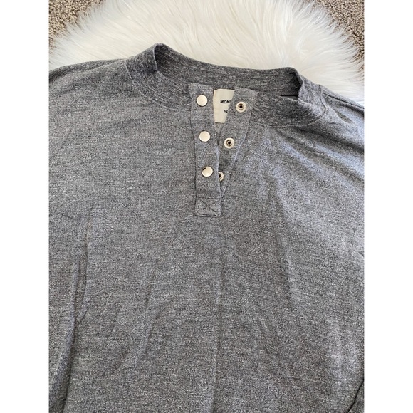 Monrow X SoulCycle Collab Throw on Henley Sweatershirt - Picture 6 of 7